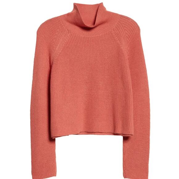 Eileen Fisher Raglan Sleeve Mock Neck Sweater in Pink - XL - Picture 5 of 5